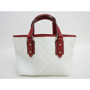 Gucci Handbag Mini Tote Leather Tattoo White Heart Red